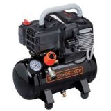 Black & Decker BD195 6 NK - Compressore aria elettrico portatile monofase, oil-less - Motore 1.5 HP - 6 lt 