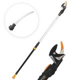 Fiskars UPX86 - Forbicione da potatura telescopico professionale - asta 240/400 cm + segaccio - Ø 32mm