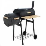 Barbecue à charbon CB 400-2 avec grille en acier - fumoir - Surface de cuisson 54x30 cm