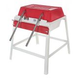 Grifo 2 caños - Embotelladora manual con boquillas inox y depósito de plástico