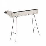 Cruccolini Inox 75 cm - Lammspieße-Kohlegrill - Kochfläche 70 x 10 cm