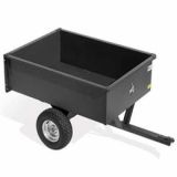 MGF - Carrello trainato grande 122x86 cm (H 37 cm) - Rimorchio in metallo per trattorino