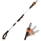 Perche élagueuse à batterie - Perche télescopique Worx WG349E.9 - 20V - prolongeable jusqu'à 4 m  - PERCHE ÉLAGUEUSE SEULE - SANS BATTERIE  ni CHARGEUR