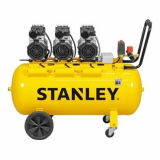Stanley DST 370/8/100-3 - Compressore aria elettrico monofase silenziato, oil-less - Motore 3 HP - 100 lt