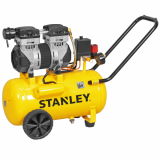 Stanley DST 150/8/24 SXCMS1324H - Compresor de aire eléctrico con ruedas - 24 l sin aceite - Silencioso