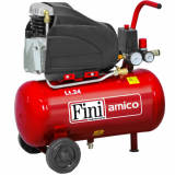 Fini Amico 25/SF2500 - Compresor de aire eléctrico con ruedas - Motor 2 HP - 24 lt