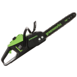 Electrosierra de batería Greenworks GD60CS40 - Espada de 41 cm - BATERÍA Y CARGADOR NO INCLUIDOS