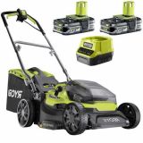 Ryobi Hybrid RY18LMH37A-225 - Tondeuse à gazon à batterie - 2x36V/2,5Ah - Coupe de 37 cm