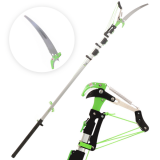 Verdemax - Échenilloir avec scie et perche télescopique à 3 sections de 130-310 cm
