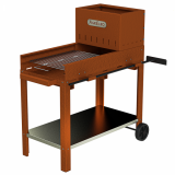 BBQ-Grill FLIPPER für Holz und Holzkohle - 45x50 cm Grillrost - vollständig aus Cortenstahl