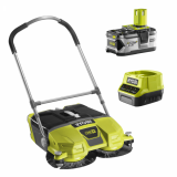 Ryobi R18SW3-0 - Spazzatrice a batteria con cesto di raccolta 18V - 4Ah