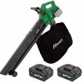 Souffleur Aspirateur à batterie à feuilles RIBIMEX PRBAT20-ASBSB de 40V - Batteries 2x20V 4Ah