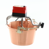 NuovaFac Cuoca Automatica - Paiolo in rame elettrico martellato per polenta base piana 9L - 24W
