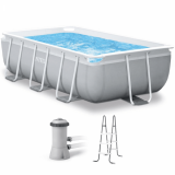 Intex Prisma Frame 26784NP - Piscina elevada + Bomba de filtro y Escalera