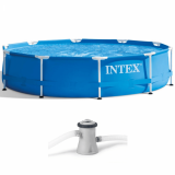 Piscina Redonda Intex Metal Frame 28202NP + Bomba de filtro