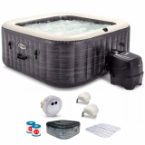 Spa hinchable de hidromasaje Intex Cuadrada Greystone Deluxe 28450EX