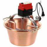 NuovaFac Cuoca Automatica de inducción - Caldero eléctrico de cobre martillado - 14L - 30W