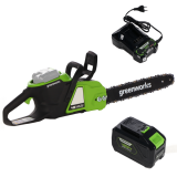Greenworks GD48CS36K4 - Electrosierra de batería 48V 4Ah - Espada de 36 cm