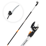Fiskars UP86 - Forbicione da potatura telescopico professionale - Asta 240/400 cm + segaccio 45cm - Ø 32mm