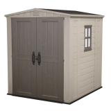 Keter Factor beis - Caseta de jardín - Con ventana lateral - 178x195.5x208 cm
