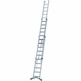 OUTLET - DIFETTI ESTETICI - Facal Super Prima, 10+11+11 gradini, 8.10 metri - Scala in alluminio con fune