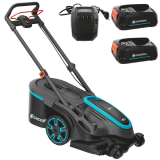Gardena PowerMax Duo 46/36V P4A - Tagliaerba a batteria - 2x18V 2.5Ah - Taglio 46 cm
