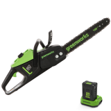 Greenworks GD60CS40K4 - Electrosierra de batería 60V 4Ah - Espada de 40cm