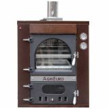Horno de leña de empotrar Medius 80 Deluxe INC INOX - Esmalte de cobre