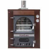 Horno de leña de empotrar en acero AgriEuro Medius 80 Deluxe INC Inox - pintura de cobre