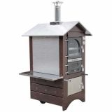 Horno de leña de exterior Medius 80 Deluxe EXT INOX - Esmalte de cobre