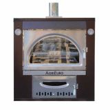 Horno de leña de empotrar en acero AgriEuro Maximus 80 Deluxe INC Inox - esmalte de cobre