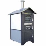 AgriEuro Medius Plus 100 EXT - Four à bois en acier d'extérieur - ventilé, toit inox