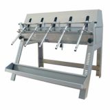 Enotecnica Pillan 5B INOX - Embotelladora manual de 5 caños con boquillas, depósito y chasis de acero inoxidable
