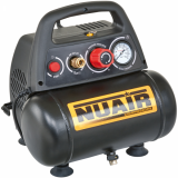 Nuair New Vento 200/8/6 - Compresor de aire eléctrico compacto portátil - Motor 1.5 HP - 6 l