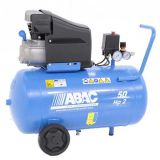 ABAC Mod. Montecarlo L20 - Elektrischer Kompressor mit Wagen - Motor 2 PS - 50 Lt