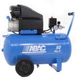 ABAC Mod. Montecarlo L30P - Elektrischer Kompressor mit Wagen - Motor 3 PS, 50 Lt