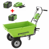Greenworks G40GC Garden Cart 40V - Akku Schubkarre - Motorschubkarre - 1 Akku 4Ah/40V