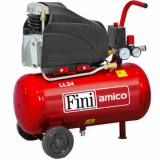 Fini Amico 25/SF2500 - Elektrischer Kompressor mit Wagen - 2PS Motor - 24 Liter