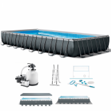 Pool Intex Ultra XTR Frame 26378NP + Volleyball- und Reinigungsset