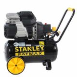 Stanley Sil Air 244/24 - Compresor de aire eléctrico con ruedas - 1.5 HP - 24 l sin aceite - Silencioso