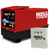 MOSA GE SX-9000 KDM - Generador de corriente diésel silencioso 8.3 kW - Continua 7.5 kW Monofásico + ATS