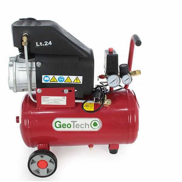 GeoTech AC 24.8.20 - Compresor de aire eléctrico de 24 l aire comprimido - motor 2 HP