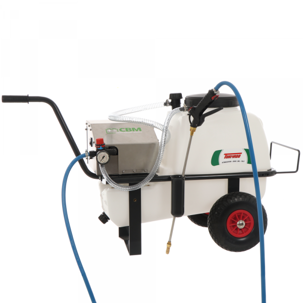 Kit Akku-Sprühpumpenmodul Comet CBM 1200 HP und Wagen mit 55 l Tank