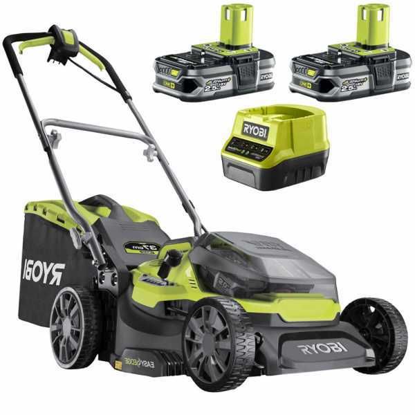 Ryobi Hybrid RY18LMH37A-225 - Akku Rasenmäher - 2x36V/2.5Ah - Schnittbreite 37 cm