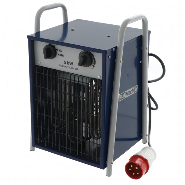 BullMach BM-EFH 5H - Generador de aire caliente trifásico con ventilador - 5kW