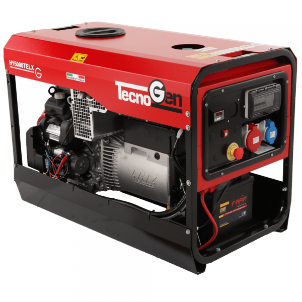 TecnoGen H15000TELX - Benzin-Stromerzeuger 10.4 kW - Dauerleistung 9.4 kW 400V