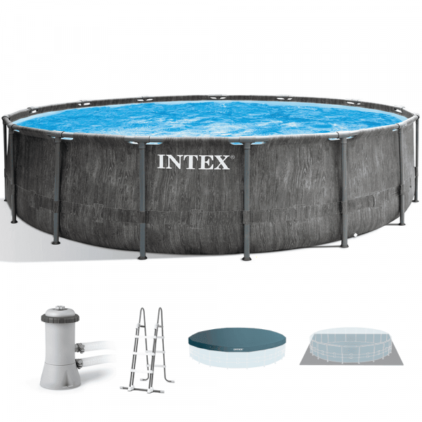 Intex Prisma Frame Greywood 26742NP - Piscina Rotonda