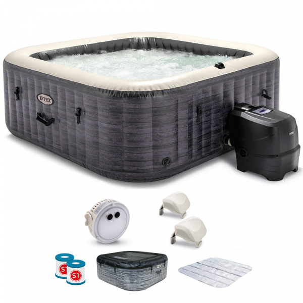 Intex Carrée Greystone Deluxe 28452EX - Piscine hydromassage spa