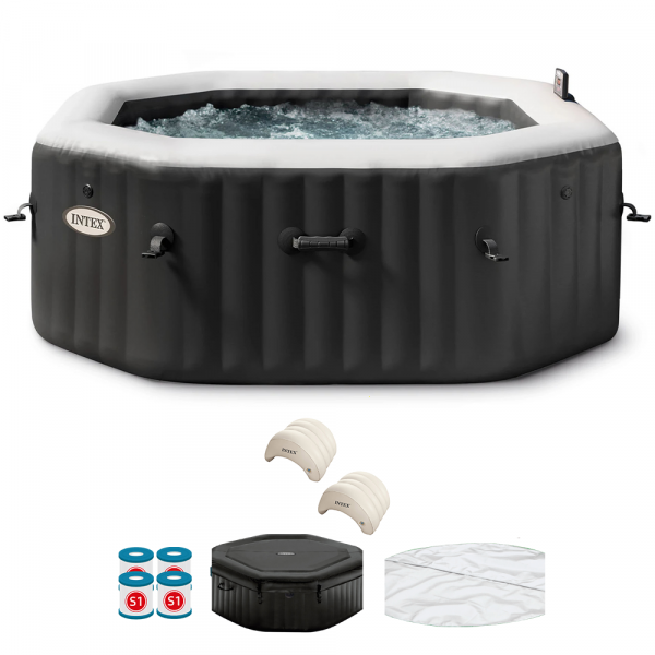 Spa hinchable de hidromasaje Intex Octogonal Jet & Bubble Deluxe 28458EX