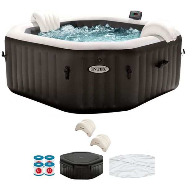 Spa hinchable de hidromasaje Intex Octogonal Jet & Bubble Deluxe 28462EX